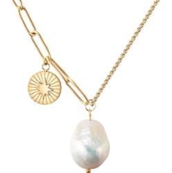Valero Pearls Stal nierdzewna Perła hodowlana słodkowodna Naszyjniki 1 ct Damski