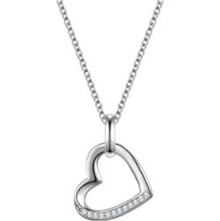 Rafaela Donata Łańcuszek Serce z Srebro wysokiej próby w Srebrny Naszyjniki 1 ct Damski