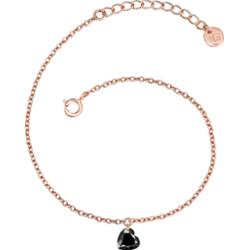 Glanzstücke München Bransoletka Serce z Srebro wysokiej próby w Różowy złoty Bransoletki 1 ct Damski