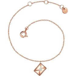 Glanzstücke München Srebrna bransoleta Koperta srebro wysokiej próby Cyrkonia różowe złoto Bransoletki 1 ct Damski