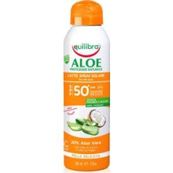 Equilibra Aloesowy krem przeciwsłoneczny SPF 50+ spray Ochrona przeciwsłoneczna 150 ml