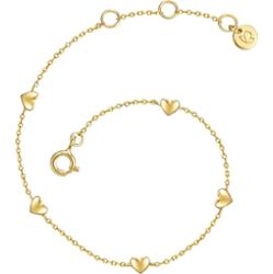 Glanzstücke München Bransoletka Serce z Srebro wysokiej próby w Żółte złoto Bransoletki 1 ct Damski