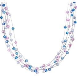 Valero Pearls Naszyjnik z pereł srebro wysokiej próby Perła hodowlana słodkowodna srebrny Naszyjniki 1 ct Damski