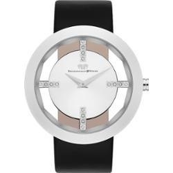 Rhodenwald & Söhne Zegarek kwarcowy Lucrezia Srebrny Skóra naturalna Czarny Zegarki damskie 1 ct Damski