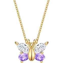 Rafaela Donata Łańcuszek Motyl z Srebro wysokiej próby w Żółte złoto Naszyjniki 1 ct Damski