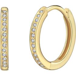 Rafaela Donata Srebrne kolczyki kreole srebro wysokiej próby Cyrkonia srebrny Kolczyki 1 ct Damski