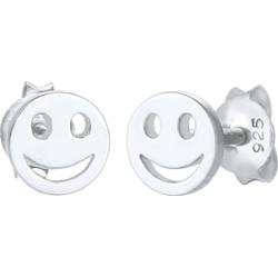 Elli Kids z smiling face Plate Basic Trend w 925 Sterling Silver Kolczyki 1 ct Damski