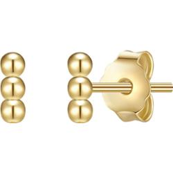 Glanzstücke München Srebrne kolczyki sztyfty srebro wysokiej próby żółte złoto Kolczyki 1 ct Damski