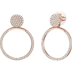 Lulu & Jane Okrag Mosiadz Cyrkonia Kolczyki 1 ct Damski