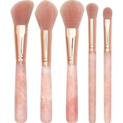 Crystallove Zestaw pędzli do makijażu z kwarcu różowego Zestawy pędzli do makijażu 1 ct 1 szt
