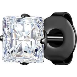 True Rebels Kolczyki Stal nierdzewna Czarny 1 ct Męskie