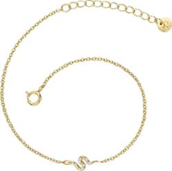 Glanzstücke München Srebrna bransoleta Wąż srebro wysokiej próby Cyrkonia różowe złoto Bransoletki 1 ct Damski