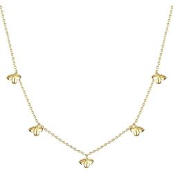 Glanzstücke München Naszyjnik srebrny Kwiat srebro wysokiej próby żółte złoto Naszyjniki 1 ct Damski