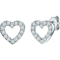 Rafaela Donata Srebrne kolczyki sztyfty Serce srebro wysokiej próby Cyrkonia srebrny Kolczyki 1 ct Damski
