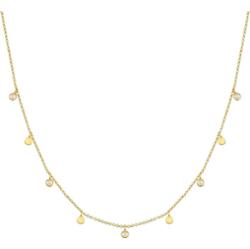 Glanzstücke München Naszyjnik srebrny srebro wysokiej próby Kryształ górski żółte złoto Naszyjniki 1 ct Damski