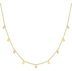 Glanzstücke München Naszyjnik srebrny srebro wysokiej próby Kryształ górski żółte złoto Naszyjniki 1 ct Damski