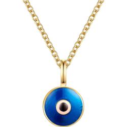 Glanzstücke München Naszyjnik Oko Nazara z Srebra Sterling w zlocie Naszyjniki 1 ct Damski