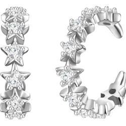 Glanzstücke München Srebrne klamry na ucho Gwiazdy srebro wysokiej próby Cyrkonia srebrny Kolczyki 1 ct Damski