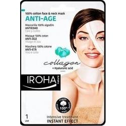 IROHA NATURE Anti-Wrinkles Collagen Face & Neck Sheet Mask