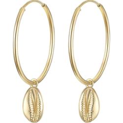 Glanzstücke München Kolczyki Muszla z Srebro wysokiej próby w Żółte złoto 1 ct Damski