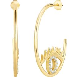 Glanzstücke München Kolczyki Wszechwidzace oko z Srebro wysokiej próby w Żółte złoto 1 ct Damski