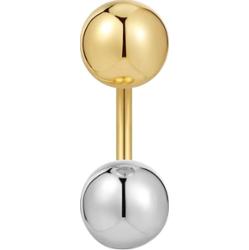 Glanzstücke München Kolczyki Srebro wysokiej próby Srebrny/żółte złoto 1 ct Damski