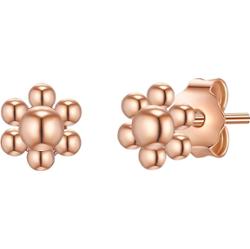 Glanzstücke München Srebrne kolczyki sztyfty Kwiat srebro wysokiej próby żółte złoto Kolczyki 1 ct Damski