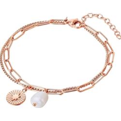 Valero Pearls Stal nierdzewna Perła hodowlana słodkowodna Bransoletki 1 ct Damski