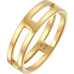 KUZZOI Męski pierścień Bar Solid Trend Basic w pozłacanym srebrze 925 Sterling Silver Pierścionki 1 ct Męskie