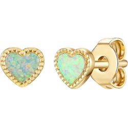 Glanzstücke München Kolczyki Serce z Srebro wysokiej próby w Żółte złoto 1 ct Damski