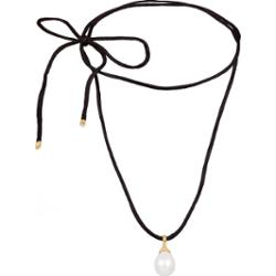 Elli Damski wisiorek kropla kokardka z perłą muszlową i satynową bielą ze srebra próby 925 Sterling Silver Naszyjniki 1 ct