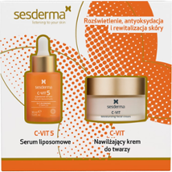 Sesderma Zestaw świąteczny C-VIT 5 Serum liposomowe 30 ml + C-VIT Nawilżający krem do twarzy 50 ml Kremy przeciwzmarszczkowe 1 ct