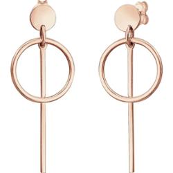 Elli Damskie kolczyki wiszące Geo Circle Basic Minimal Cool w srebrze 925 Sterling Silver Kolczyki 1 ct
