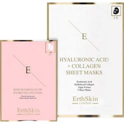 ErthSkin London Zestaw Hydra & Rose Eye Boost Maseczki w płachcie 1 ct Damski