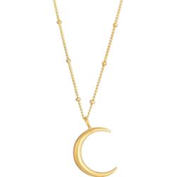Elli Ladies Half Moon Sickle Astro Ball Chain in 925 Sterling Silver Naszyjniki 1 ct Damski