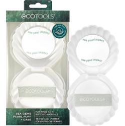 Ecotools SEA GEMS PEARL PUFF Puszek do makijażu z etui i lusterkiem Blendery do makijażu 1 ct 2 Stück