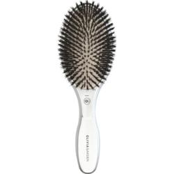 Olivia Garden EXPERT CARE OVAL Boar Bristles Silver Płaskie szczotki do włosów 1 ct
