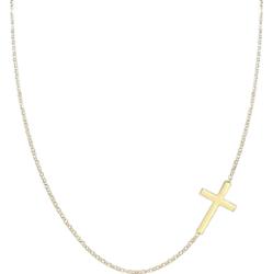 Elli Damski krzyż wisior Religia Basic w pozłacanym srebrze 925 Sterling Silver Naszyjniki 1 ct