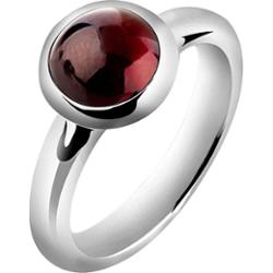 Nenalina Damski soliter okrągły elegancki z granatem w srebrze 925 Sterling Silver Pierścionki 1 ct