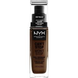 NYX Professional Makeup Wedding Can't Stop Won't Stop Podkłady 30 ml 42 - DEEP WALNUT