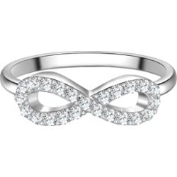 Trilani Pierscionek Infinity z Srebra Sterling w srebrze z Cyrkonia Pierścionki 1 ct Damski