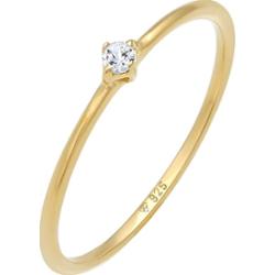 Elli PREMIUM Damski pasjans elegancki filigranowy z kamieniem Topaz w pozłacanym srebrze próby 925 Sterling Silver Pierścionki 1 ct