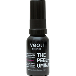 Veoli Botanica THE PEELUMINATOR Rozświetlająco-napinający peeling pod oczy z kompleksem kwasów 6% i keratoliną 2% Peeling do twarzy 15 ml
