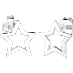 Elli Damskie Star Cut-Out Astro Look Basic Trend w srebra próby 925 Kolczyki 1 ct