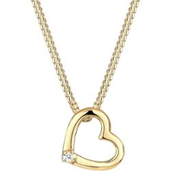 Elli DIAMONDS Damski serce miłość wisiorek delikatny z diamentem (0.015 ct.) w srebrze 925 Sterling Silver Naszyjniki 1 ct