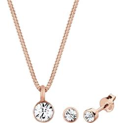 Elli Damski zestaw Elegancki Solitaire zawieszka kolczyki z kryształami w srebrze 925 Sterling Silver Zestawy 1 ct