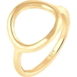 Elli Damski koło okrągły Geo Statement w srebrze 925 Sterling Silver Pierścionki 1 ct