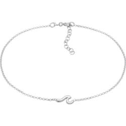 Elli Damski wisiorek na kostkę Wave Maritime Basic ze srebra próby 925 Sterling Silver Biżuteria dla stóp 1 ct