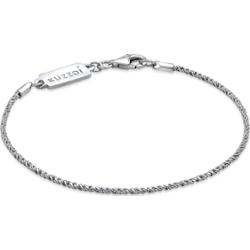 KUZZOI Męski łańcuszek sznurkowy Twisted Basic Elegant w oksydowanym srebrze 925 Sterling Silver Biżuteria męska 1 ct Męskie
