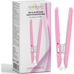 ErthSkin London Go & Glide mini prostownica do włosów różowa Prostownice 1 ct